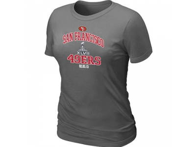 Women San Francisco 49ers Super Bowl XLVII Heart & Soul D.Grey T-Shirt