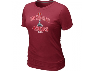 Women San Francisco 49ers Super Bowl XLVII Heart & Soul Red T-Shirt
