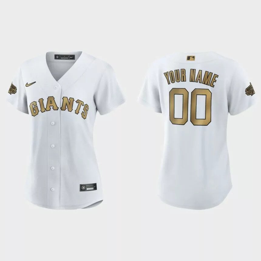 Women San Francisco Giants Custom White 2022 MLB All-Star Game Replica Jersey
