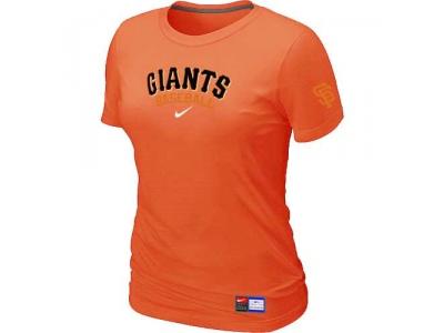 Women San Francisco Giants NEW Orange Short Sleeve Practice T-Shirt