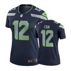 Women Seattle Seahawks #12 Fan College Navy Legend Jersey