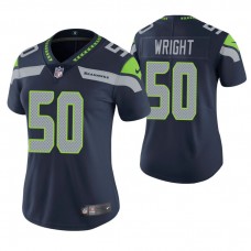Women Seattle Seahawks #50 K. J. Wright Navy Game Jersey