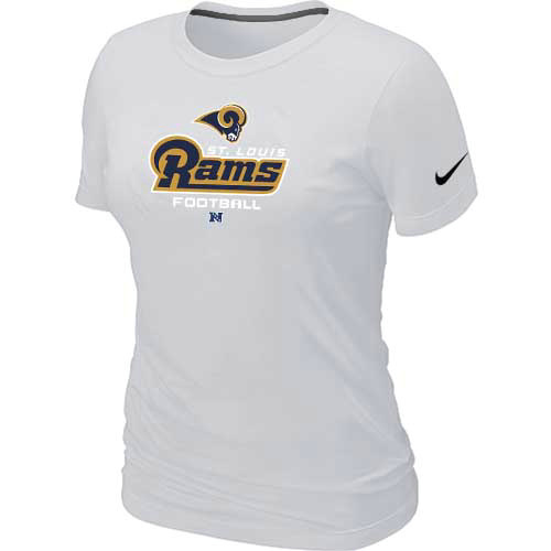 Women St.Louis Rams White T-Shirt