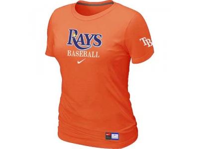 Women Tampa Bay Rays NEW Orange Short Sleeve Practice T-Shirt