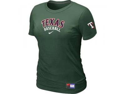 Women Texas Rangers NEW D.Green Short Sleeve Practice T-Shirt