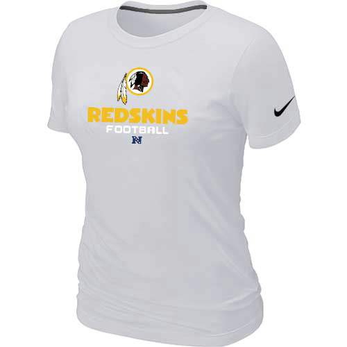 Women Washington Red Skins White T-Shirt