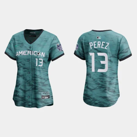 Women’s American League Salvador Perez 2023 MLB All-Star Game Jersey – Teal