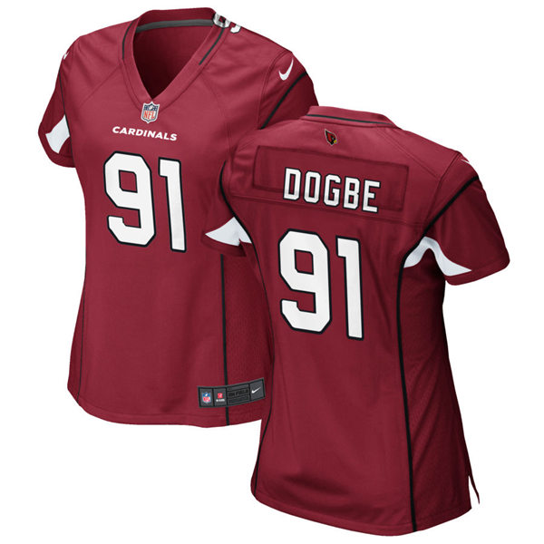 Womens Arizona Cardinals #91 Michael Dogbe Nike Cardinal Vapor Limited Jersey