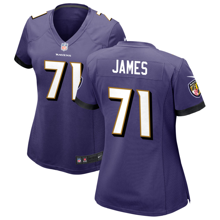 Womens Baltimore Ravens #71 Ja'Wuan James Nike Purple Limited Jersey