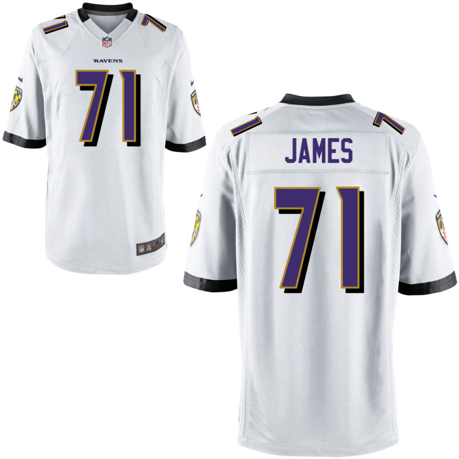Womens Baltimore Ravens #71 Ja'Wuan James Nike White Limited Jersey