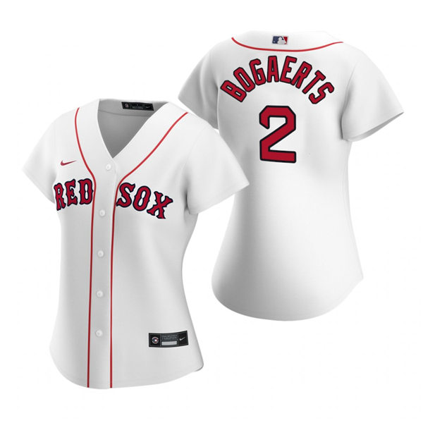 Womens Boston Red Sox #2 Xander Bogaerts Nike White 2021 Patriots Day Jersey1