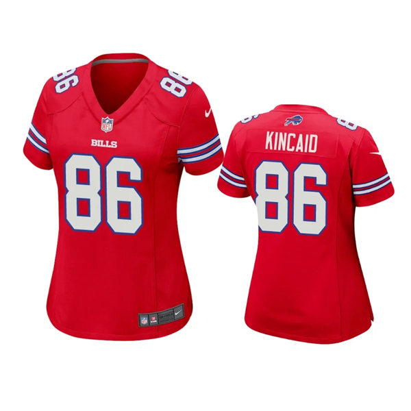 Womens Buffalo Bills #86 Dalton Kincaid Nike Red Alternate Limited Jersey