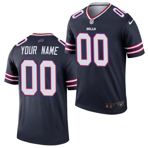 Womens Buffalo Bills Custom Robert James Darryl Talley Bruce Smith Booker Edgerson Terrell Owens Nike Navy Inverted Jersey