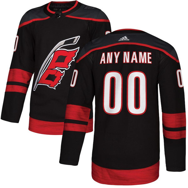 Womens Carolina Hurricanes adidas Branded Black Alternate Custom Stitched Jersey