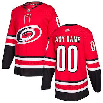 Womens Carolina Hurricanes adidas Red Authentic Custom Stitched Jersey