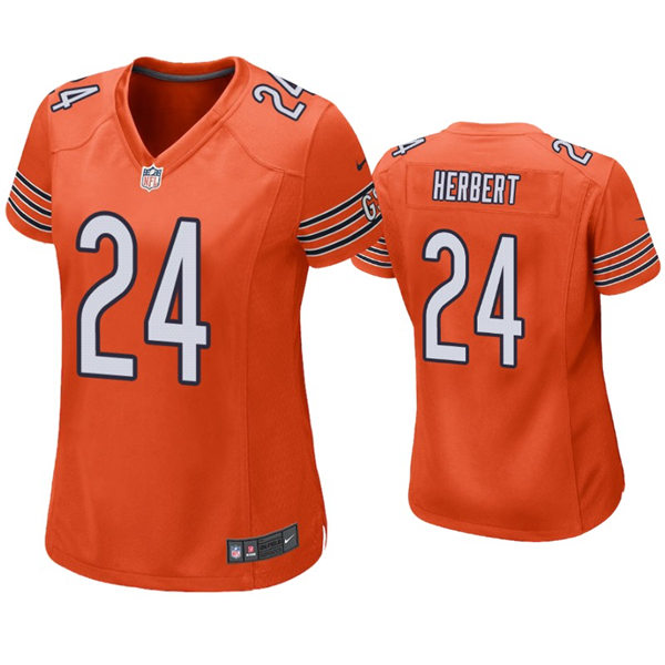 Womens Chicago Bears #24 Khalil Herbert Nike Orange Alternate Limited Jersey