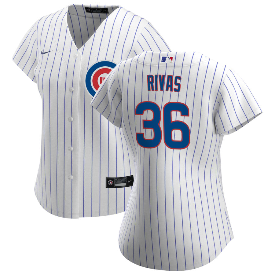 Womens Chicago Cubs #36 Alfonso Rivas Nike Home White Cool Base Jersey