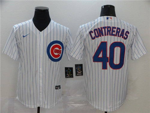 Womens Chicago Cubs #40 Willson Contreras Nike White Jerseys