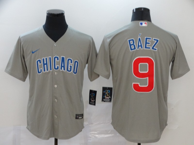 Womens Chicago Cubs #9 Javier Baez Nike Grey Jerseys