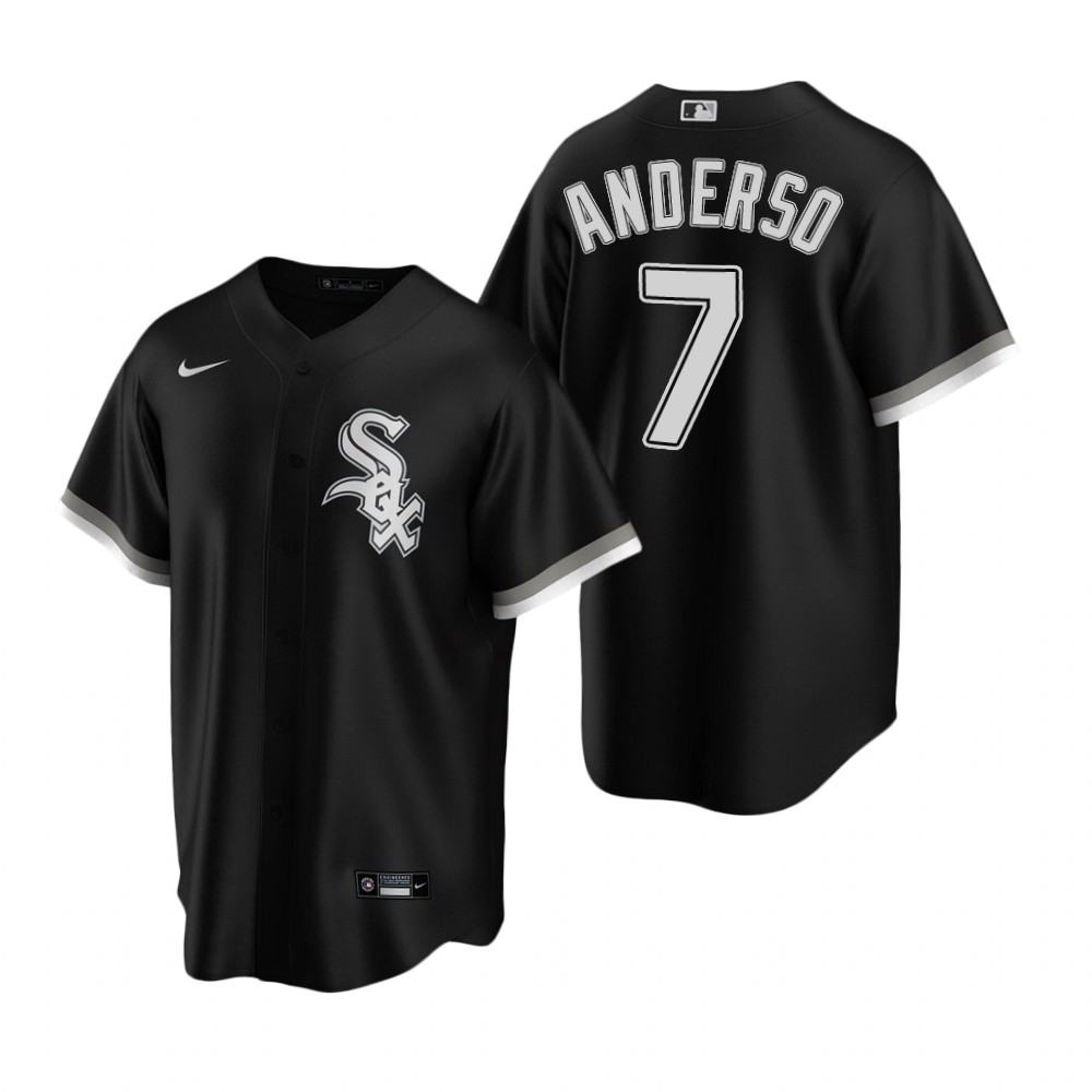 Womens Chicago White Sox #7 Tim Anderson Nike Black Alternate Jersey