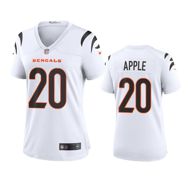 Womens Cincinnati Bengals #20 Eli Apple Nike White Away Limited Jersey
