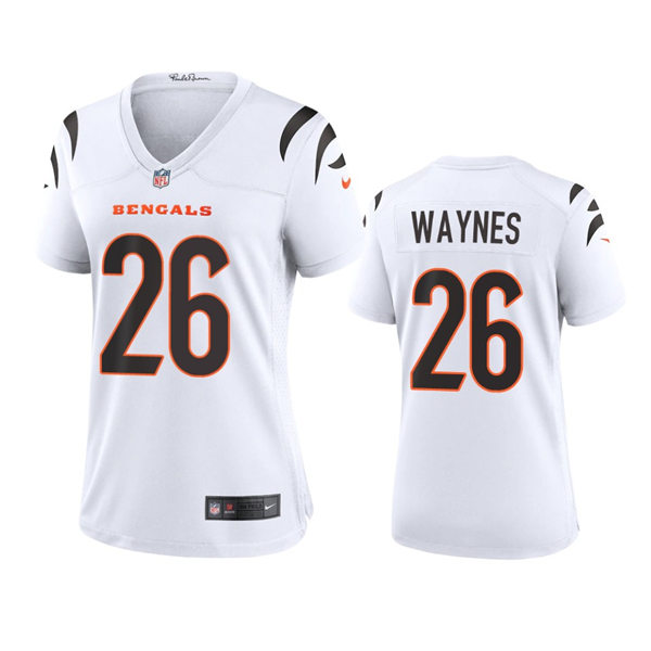 Womens Cincinnati Bengals #26 Trae Waynes Nike White Away Limited Jersey