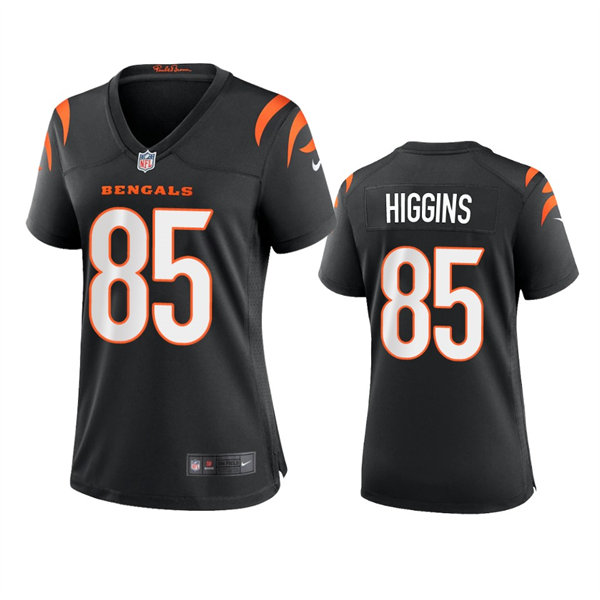 Womens Cincinnati Bengals #85 Tee Higgins Nike Black Team Color Limited Jersey