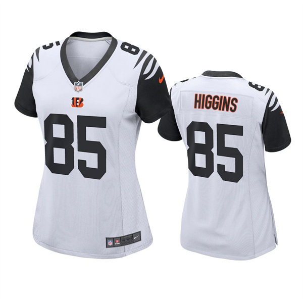 Womens Cincinnati Bengals #85 Tee Higgins Nike White Color Rush Jersey
