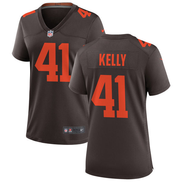 Womens Cleveland Browns #41 John Kelly Nike Brown Alternate Limited Jersey