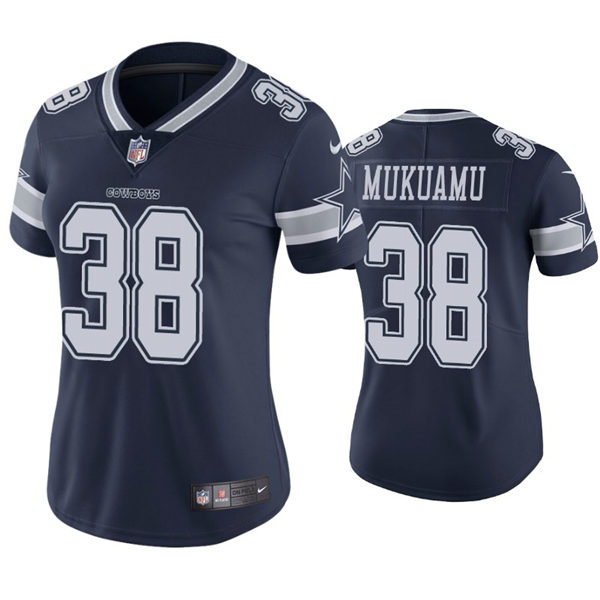 Womens Dallas Cowboys #38 Israel Mukuamu Nike Navy Alternate Limited Jersey