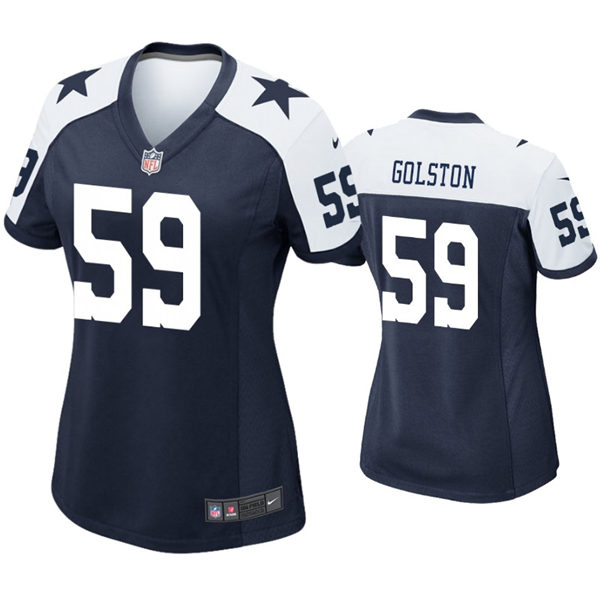 Womens Dallas Cowboys #59 Chauncey Golston Nike Navy Alternate Limited Jerse