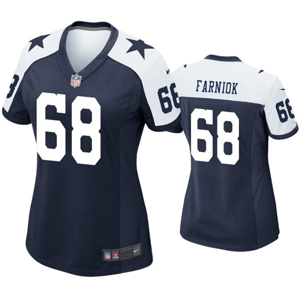 Womens Dallas Cowboys #68 Matt Farniok Nike Navy Alternate Limited Jersey