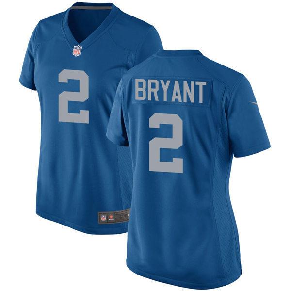Womens Detroit Lions #2 Austin Bryant Nike Blue Retro Throwback Jersey