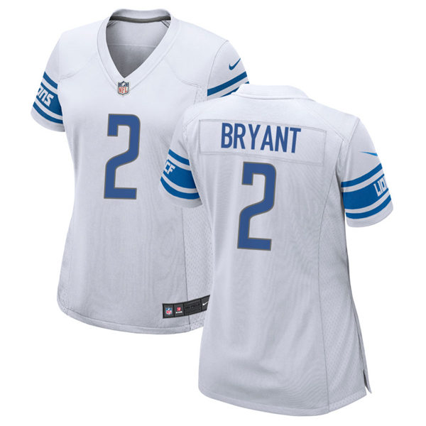 Womens Detroit Lions #2 Austin Bryant Nike White Limited Jersey