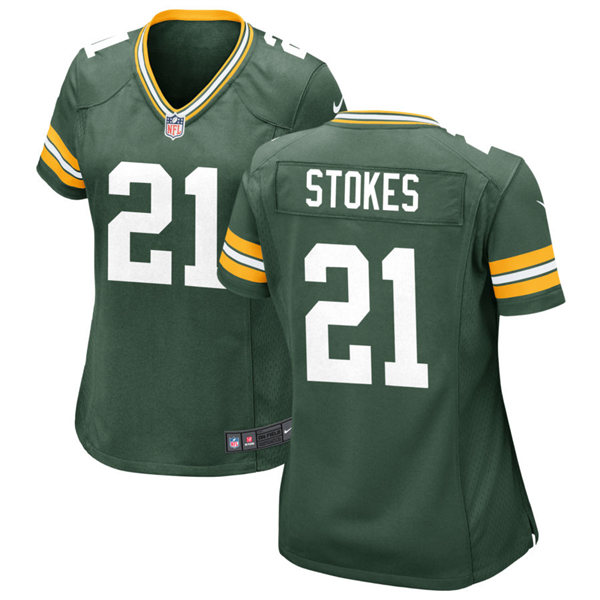 Womens Green Bay Packers #21 Eric Stokes Nike Green Vapor Limited Player Jerse