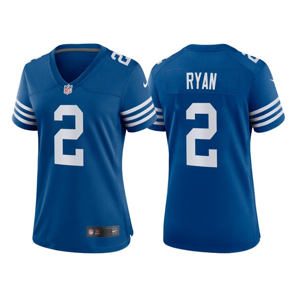 Womens Indianapolis Colts #2 Matt Ryan Nike Royal Alternate Retro Limited Jersey