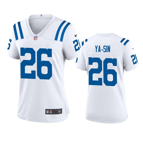 Womens Indianapolis Colts #26 Rock Ya-Sin Nike White Limited Jersey