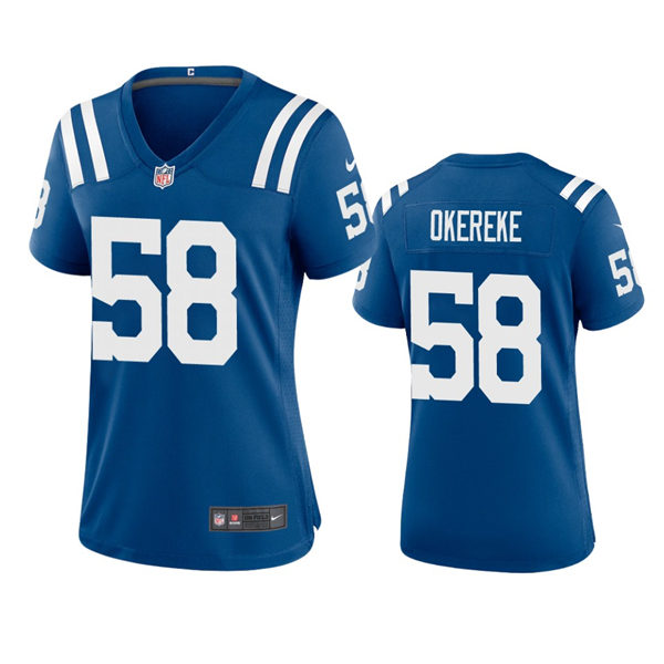 Womens Indianapolis Colts #58 Bobby Okereke Nike Royal Limited Jersey