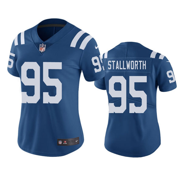 Womens Indianapolis Colts #95 Taylor Stallworth Nike Royal Limited Jersey