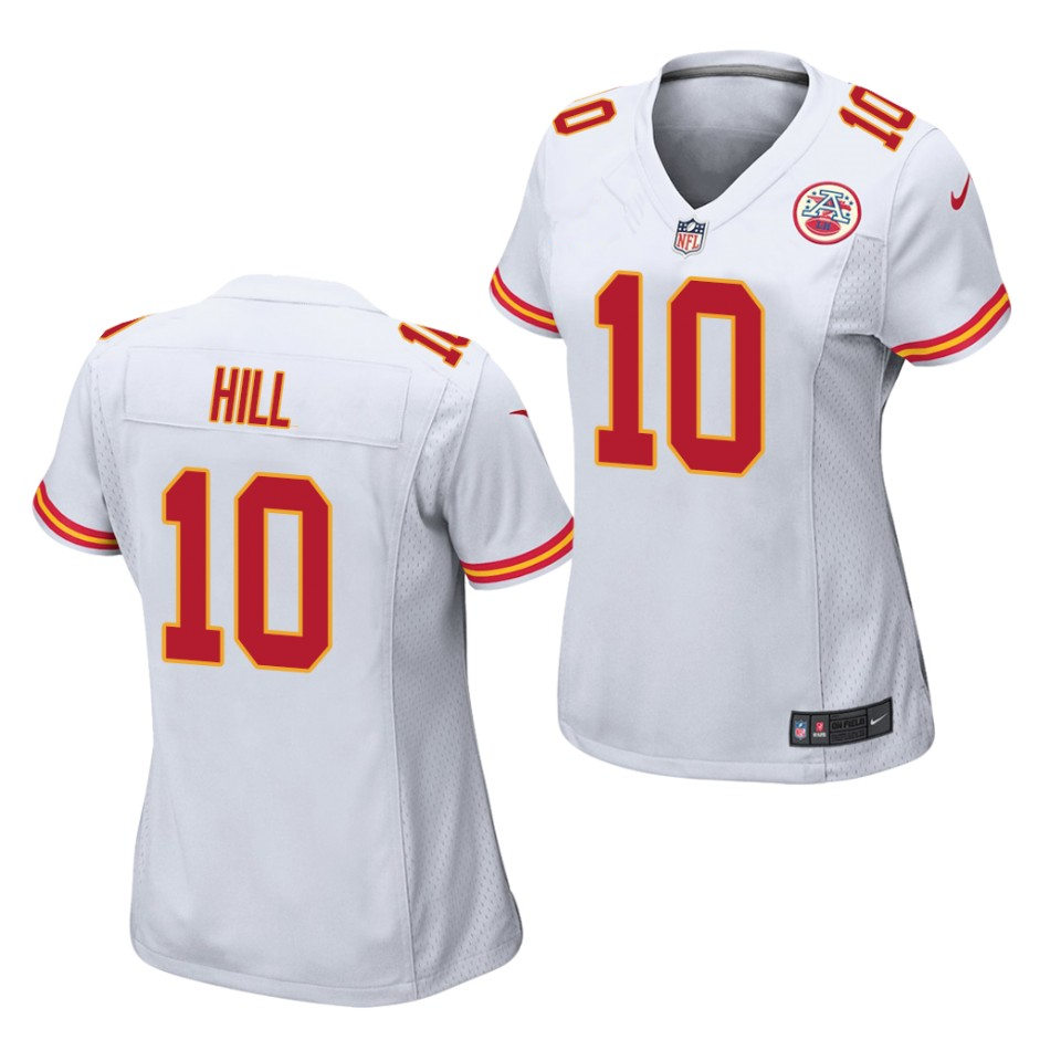 Womens Kansas City Chiefs #10 Tyreek Hill Nike White Vapor Untouchable Jersey