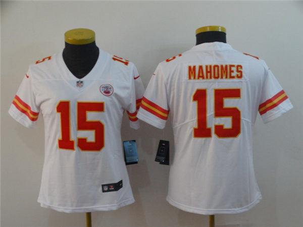 Womens Kansas City Chiefs #15 Patrick Mahomes Nike White Vapor Untouchable Jersey
