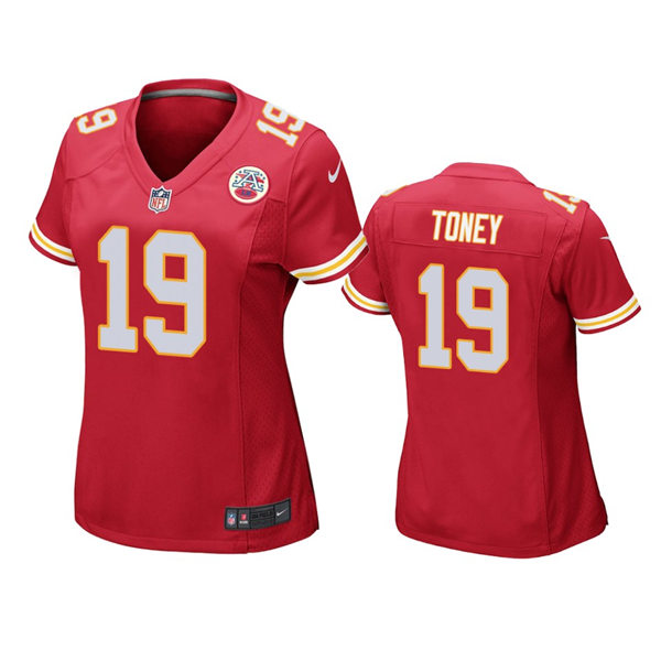 Womens Kansas City Chiefs #19 Kadarius Toney Nike Red Limited Player Jersey