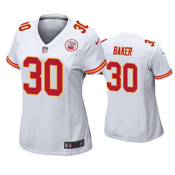 Womens Kansas City Chiefs #30 Deandre Baker Nike White Limited Jersey