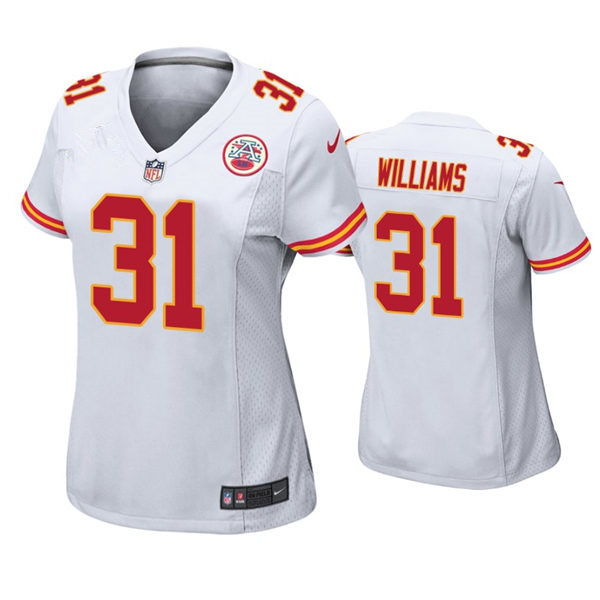 Womens Kansas City Chiefs #31 Darrel Williams Nike White Limited Jersey
