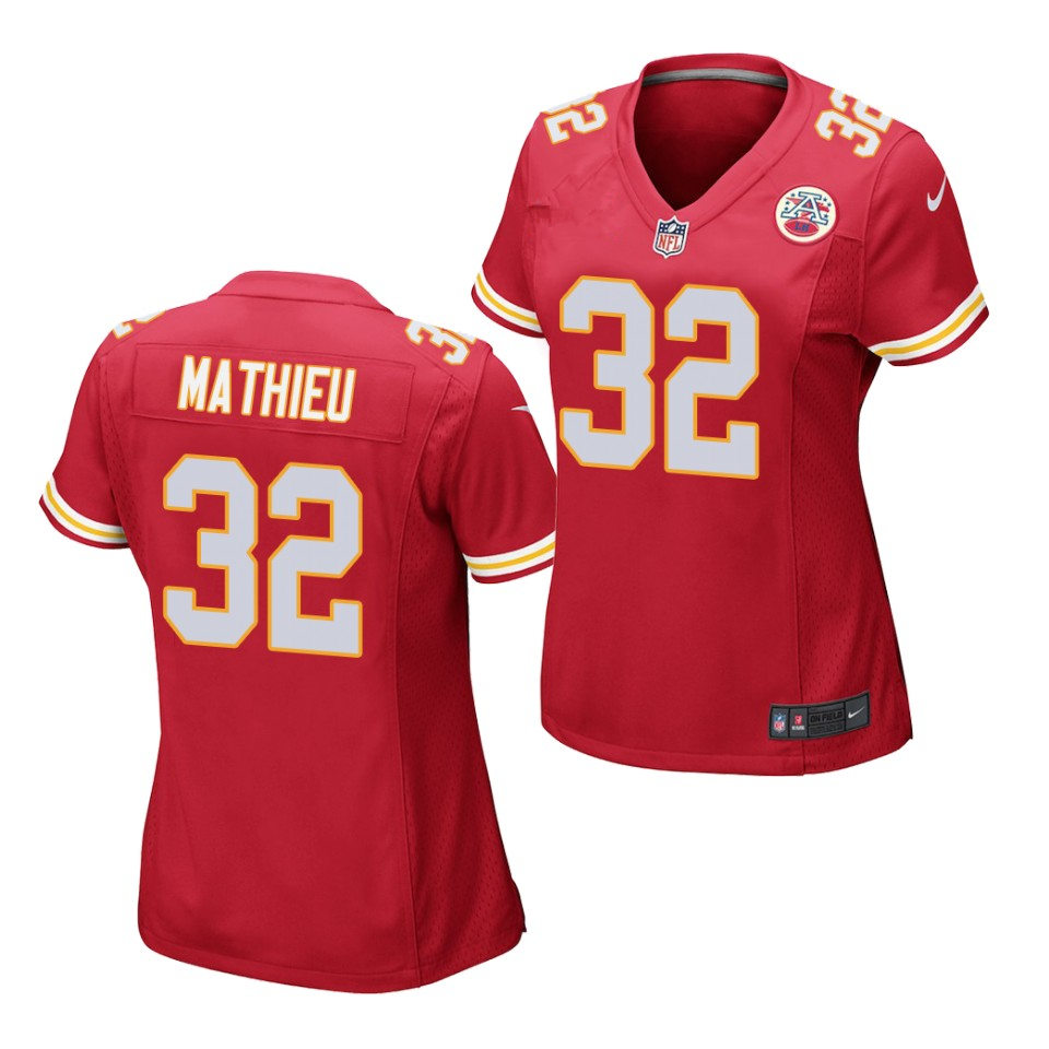Womens Kansas City Chiefs #32 Tyrann Mathieu Stitched Nike Red Game Jersey