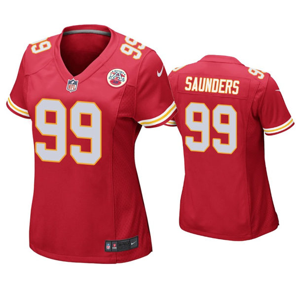 Womens Kansas City Chiefs #99 Khalen Saunders Nike Red Limited Jersey