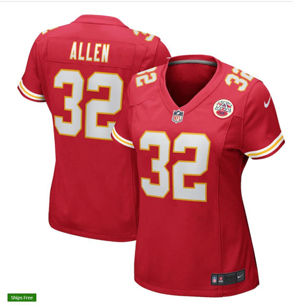 Womens Kansas City Chiefs Retired Player #32 Marcus Allen Nike Red Limited Jersey