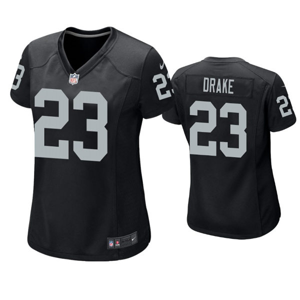 Womens Las Vegas Raiders #23 Kenyan Drake Nike Black Stitched Limited Jersey