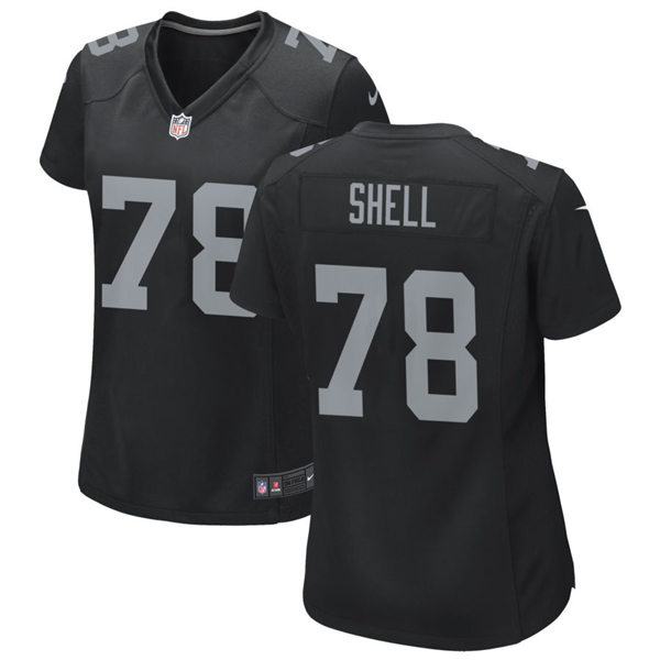 Womens Las Vegas Raiders Retired Player #78 Art Shell Nike Black Vapor Limited Jersey
