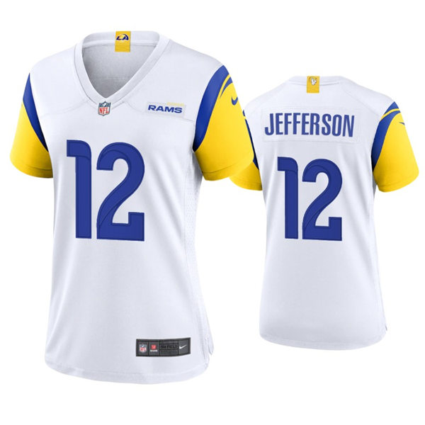 Womens Los Angeles Rams #12 Van Jefferson 2021 Nike White Modern Throwback Jersey